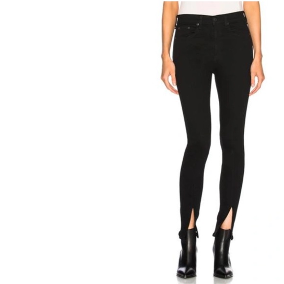 Like New Rag & Bone Yuki High Waist Jean in Coal Bar - Picture 6 of 16